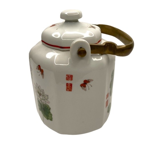 Original Lotus The Tuscany Collection Porcelain Large 6 Cups 48Oz Teapot Japan - Picture 8 of 12